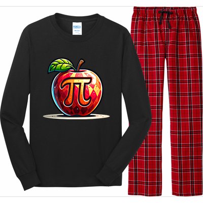 Apple Pi Math Lover Teacher Nerd Geek Funny Pi Day Gift Long Sleeve Pajama Set