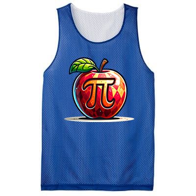 Apple Pi Math Lover Teacher Nerd Geek Funny Pi Day Gift Mesh Reversible Basketball Jersey Tank