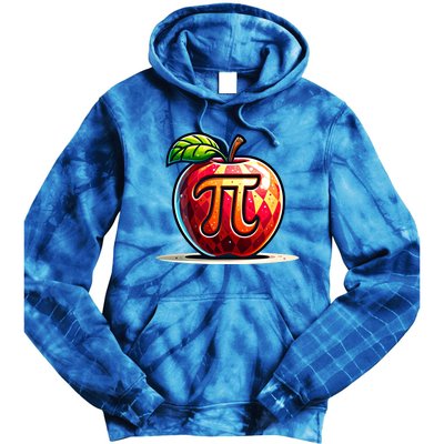 Apple Pi Math Lover Teacher Nerd Geek Funny Pi Day Gift Tie Dye Hoodie