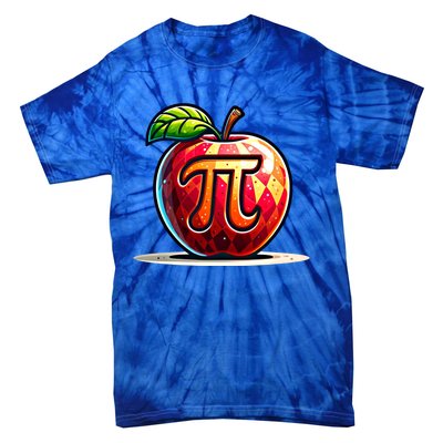 Apple Pi Math Lover Teacher Nerd Geek Funny Pi Day Gift Tie-Dye T-Shirt