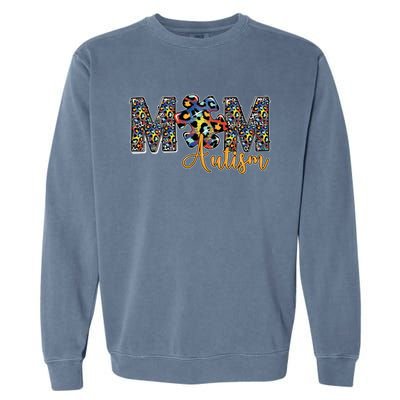 Autism Puzzle Mom Life Autistic Autism Awareness Mom Gift Garment-Dyed Sweatshirt