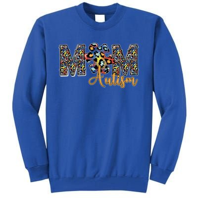 Autism Puzzle Mom Life Autistic Autism Awareness Mom Gift Tall Sweatshirt