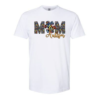 Autism Puzzle Mom Life Autistic Autism Awareness Mom Gift Softstyle® CVC T-Shirt