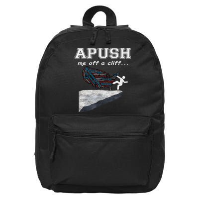 A Push Me Off A Cliff Trendy Funny Ap Exam For Usa Students 16 in Basic Backpack