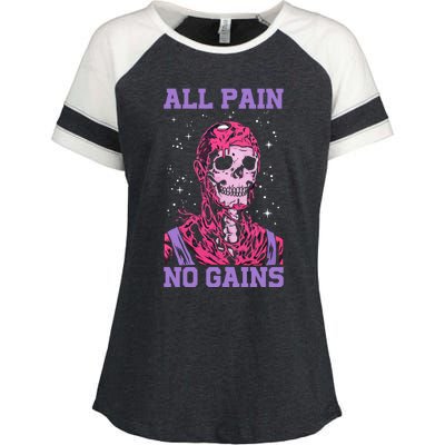 All Pain No Gains Gift Enza Ladies Jersey Colorblock Tee