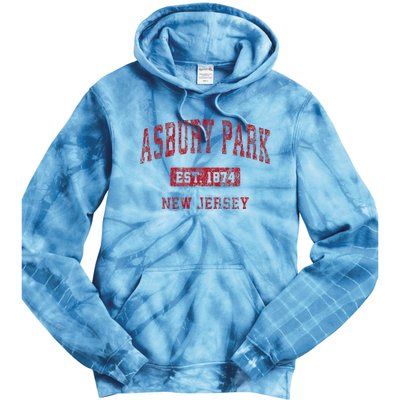 Asbury Park New Jersey Nj Vintage Sports Tie Dye Hoodie