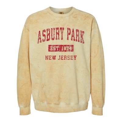 Asbury Park New Jersey Nj Vintage Sports Colorblast Crewneck Sweatshirt