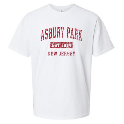 Asbury Park New Jersey Nj Vintage Sports Sueded Cloud Jersey T-Shirt