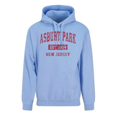 Asbury Park New Jersey Nj Vintage Sports Unisex Surf Hoodie