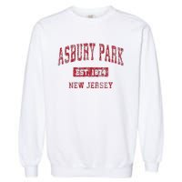 Asbury Park New Jersey Nj Vintage Sports Garment-Dyed Sweatshirt