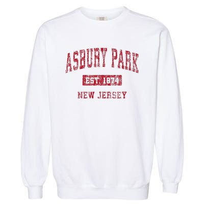 Asbury Park New Jersey Nj Vintage Sports Garment-Dyed Sweatshirt