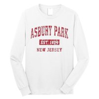 Asbury Park New Jersey Nj Vintage Sports Long Sleeve Shirt