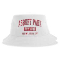 Asbury Park New Jersey Nj Vintage Sports Sustainable Bucket Hat