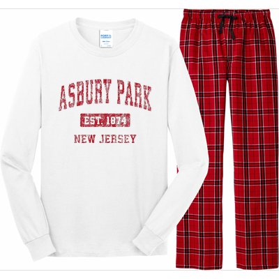 Asbury Park New Jersey Nj Vintage Sports Long Sleeve Pajama Set