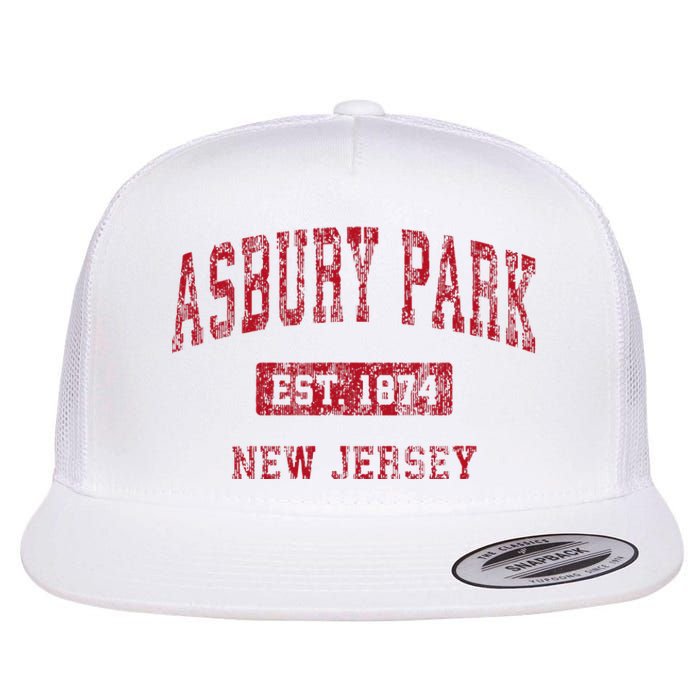 Asbury Park New Jersey Nj Vintage Sports Flat Bill Trucker Hat