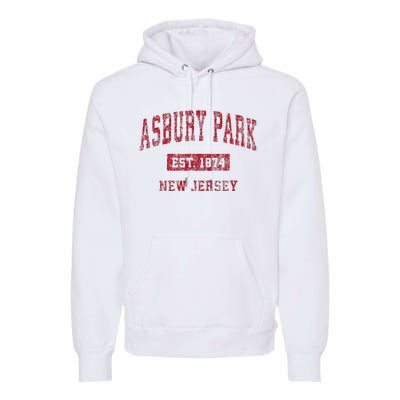 Asbury Park New Jersey Nj Vintage Sports Premium Hoodie