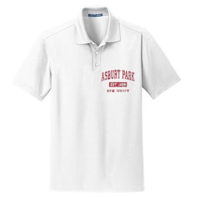 Asbury Park New Jersey Nj Vintage Sports Dry Zone Grid Polo