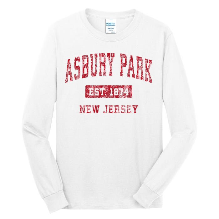 Asbury Park New Jersey Nj Vintage Sports Tall Long Sleeve T-Shirt