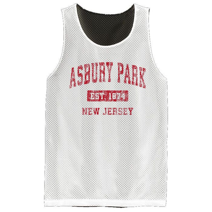 Asbury Park New Jersey Nj Vintage Sports Mesh Reversible Basketball Jersey Tank