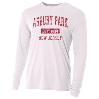 Asbury Park New Jersey Nj Vintage Sports Cooling Performance Long Sleeve Crew