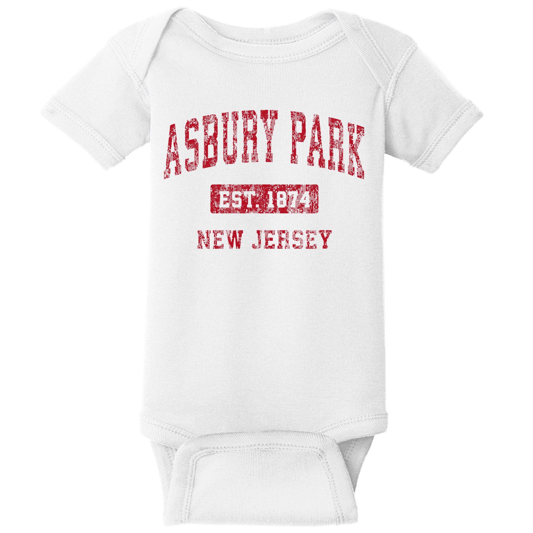 Asbury Park New Jersey Nj Vintage Sports Baby Bodysuit
