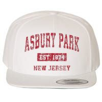 Asbury Park New Jersey Nj Vintage Sports Wool Snapback Cap