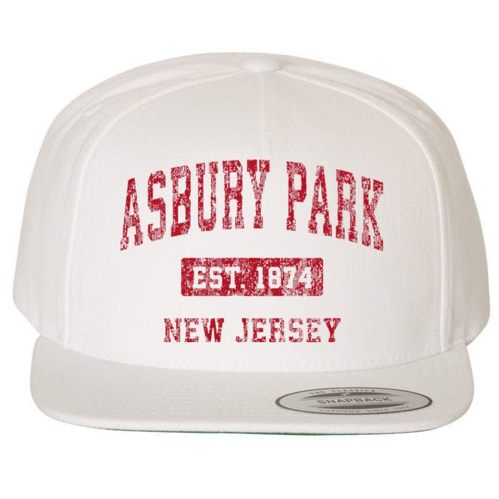 Asbury Park New Jersey Nj Vintage Sports Wool Snapback Cap