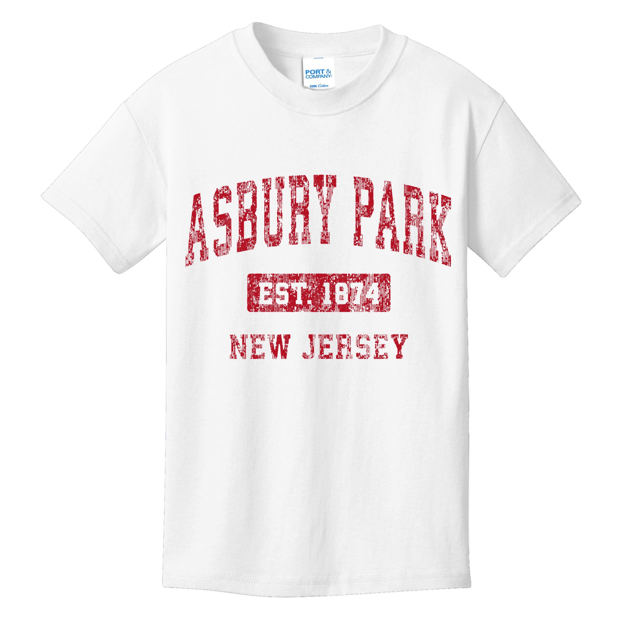 Asbury Park New Jersey Nj Vintage Sports Kids T-Shirt