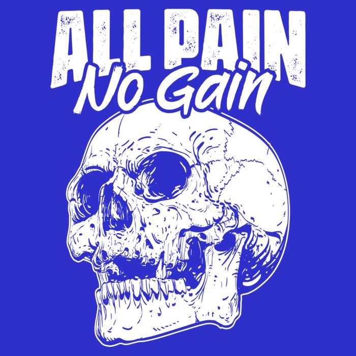 All Pain No Gains Skull Fitness Gym Slogans For Bodybuilders Great Gift Sweatshirt