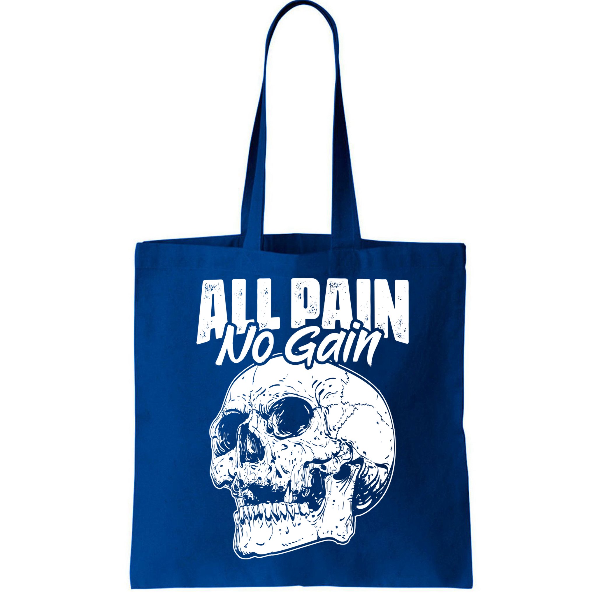 All Pain No Gains Skull Fitness Gym Slogans For Bodybuilders Great Gift Bag