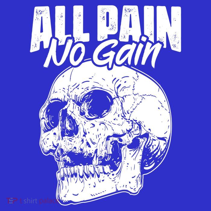 All Pain No Gains Skull Fitness Gym Slogans For Bodybuilders Great Gift Baby Bodysuit