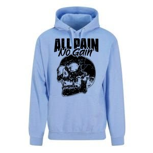 All Pain No Gains Skull Fitness Gym Slogans For Bodybuilders Great Gift Unisex Surf Hoodie