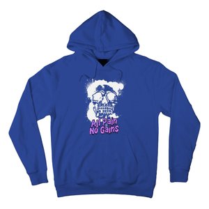 All Pain No Gains Weightlifting Powerlifting Skull Gift Hoodie