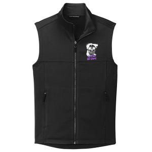 All Pain No Gains Weightlifting Powerlifting Skull Gift Collective Smooth Fleece Vest