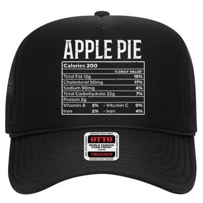 Apple Pie Nutrition Facts Food Matching Family Thanksgiving High Crown Mesh Back Trucker Hat