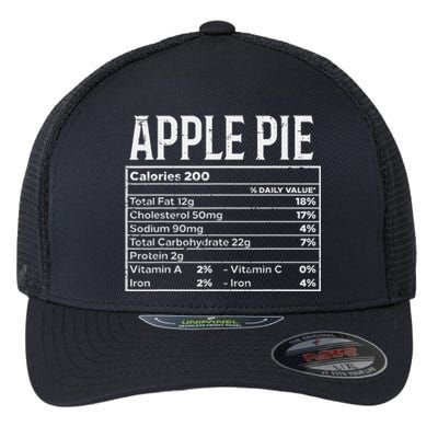 Apple Pie Nutrition Facts Food Matching Family Thanksgiving Flexfit Unipanel Trucker Cap