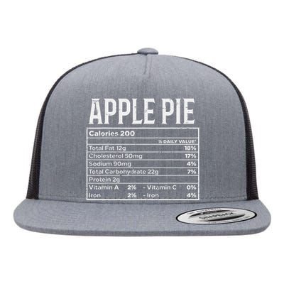 Apple Pie Nutrition Facts Food Matching Family Thanksgiving Flat Bill Trucker Hat