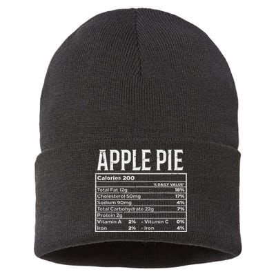 Apple Pie Nutrition Facts Food Matching Family Thanksgiving Sustainable Knit Beanie