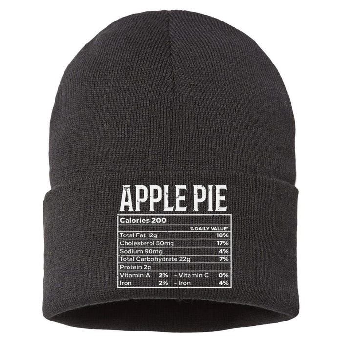 Apple Pie Nutrition Facts Food Matching Family Thanksgiving Sustainable Knit Beanie