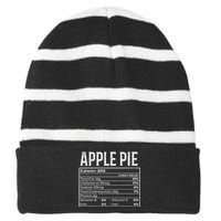 Apple Pie Nutrition Facts Food Matching Family Thanksgiving Striped Beanie with Solid Band