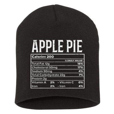 Apple Pie Nutrition Facts Food Matching Family Thanksgiving Short Acrylic Beanie