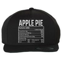 Apple Pie Nutrition Facts Food Matching Family Thanksgiving Wool Snapback Cap