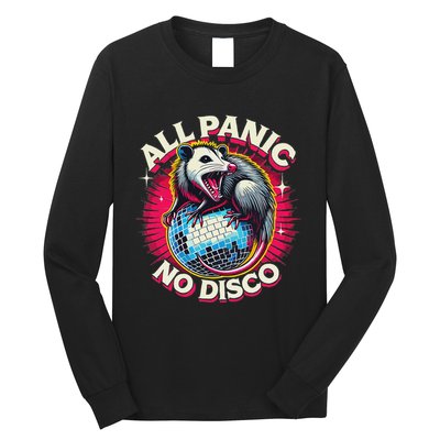 All Panic No Disco Opossum Funny Screaming Possum Long Sleeve Shirt