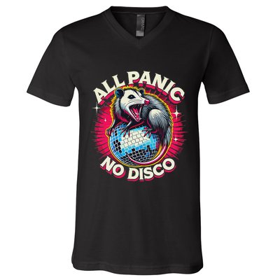 All Panic No Disco Opossum Funny Screaming Possum V-Neck T-Shirt