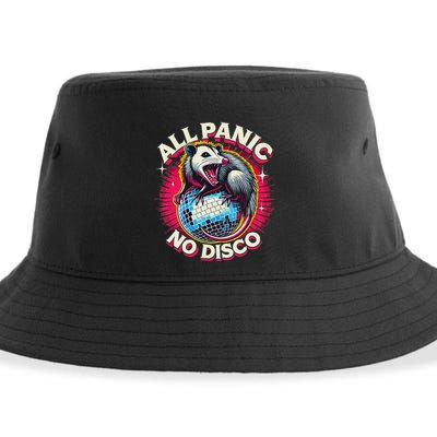 All Panic No Disco Opossum Funny Screaming Possum Sustainable Bucket Hat