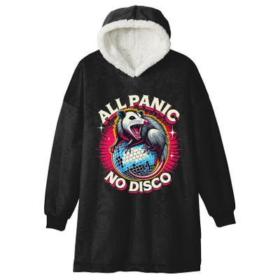 All Panic No Disco Opossum Funny Screaming Possum Hooded Wearable Blanket