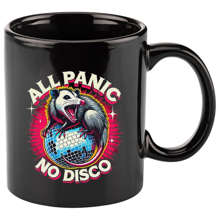 All Panic No Disco Opossum Funny Screaming Possum 11oz C Handle Ceramic Mug