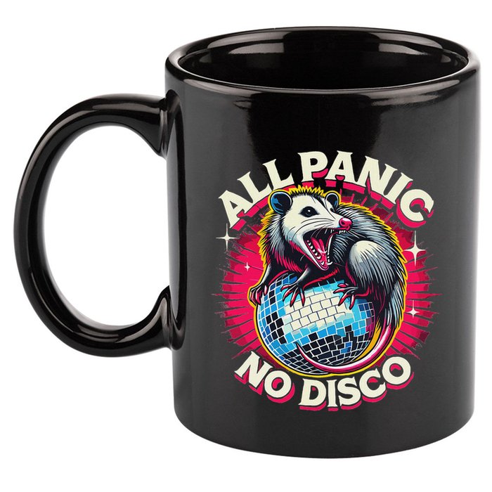All Panic No Disco Opossum Funny Screaming Possum 11oz C Handle Ceramic Mug
