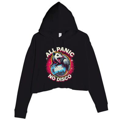 All Panic No Disco Opossum Funny Screaming Possum Crop Fleece Hoodie