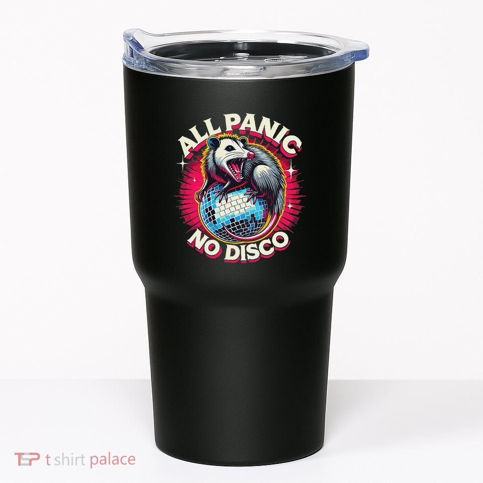 All Panic No Disco Opossum Funny Screaming Possum Tumbler